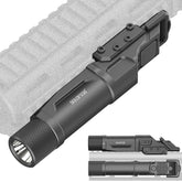 Solofish 1750 lumens tactical flashlight mounted on rifle rail