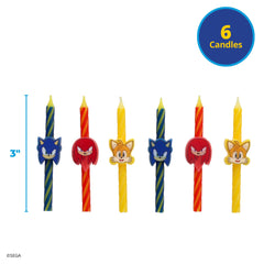 Officially licensed Sonic candles for cakes and cupcakes
