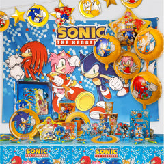 Sonic The Hedgehog birthday party kit banner and decorations