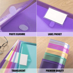 Sooez purple transparent file folder from 10 pack
