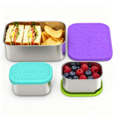 SOPHICO 8 oz lunch boxs for kids stainless steel with silicone lid
