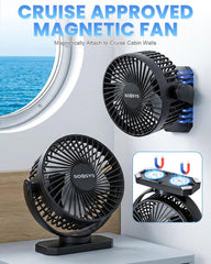 12000mAh rechargeable battery powered travel fan