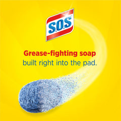 box of S.O.S steel wool soap pads lemon fresh 10 count