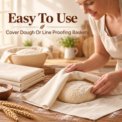 lint-free cotton towel for bread rising and proofing