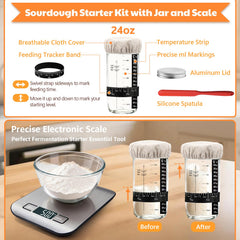sourdough starter jar included in kit
