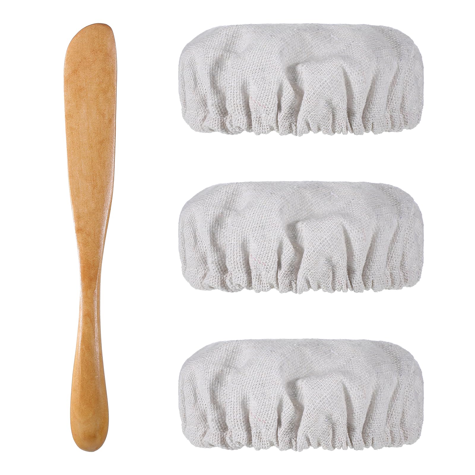 Sourdough starter jar cloth covers set of 3 linen color