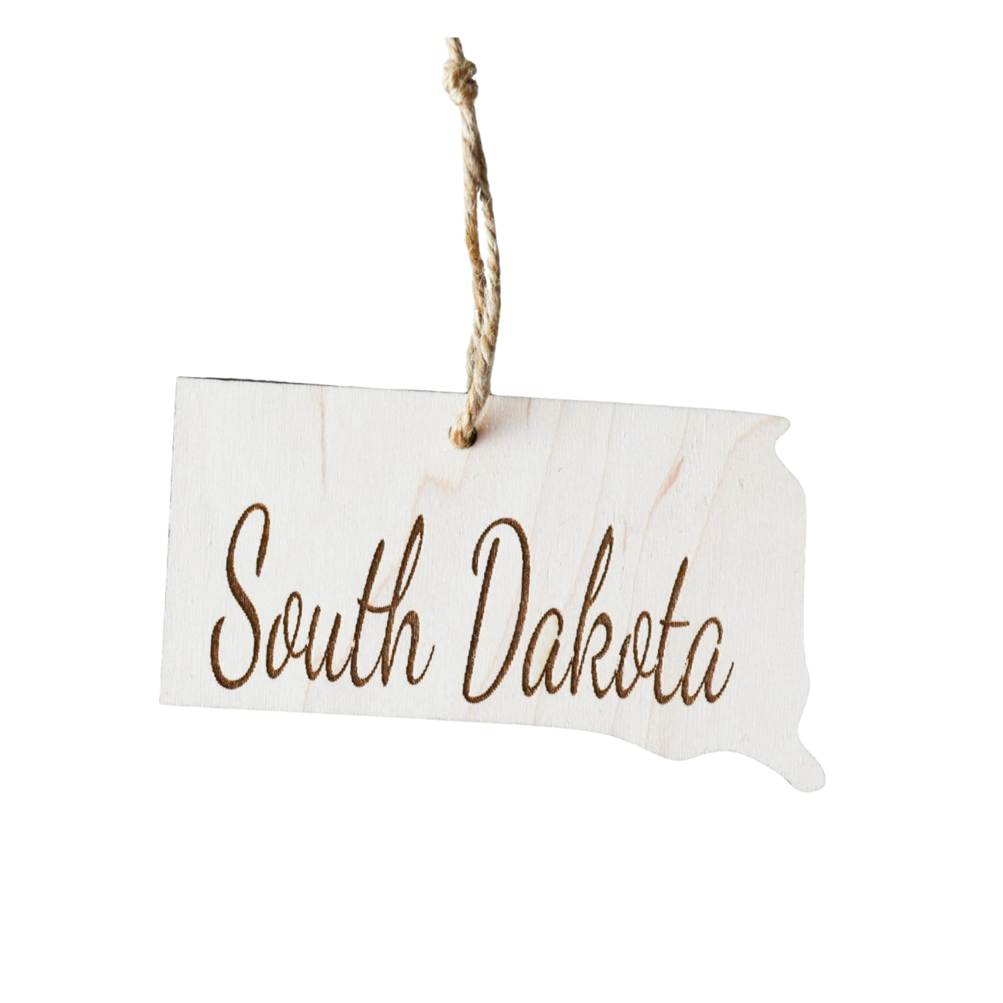 South Dakota Christmas Ornament wooden keepsake