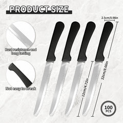Sowhatsowoo stainless steel rust-resistant steak knives