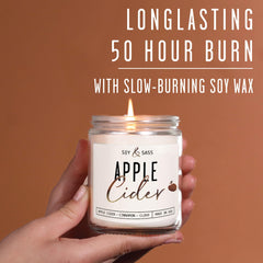 9oz soy wax hand poured in the USA with lead-free wick