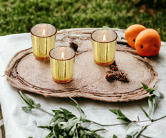 Soy wax citronella votive with lemon peel and lemongrass notes