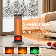 Sweetcrispy space heater 1500W with 60-degree oscillation