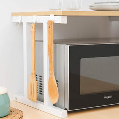 Space saving kitchen counter rack for clutter-free countertop