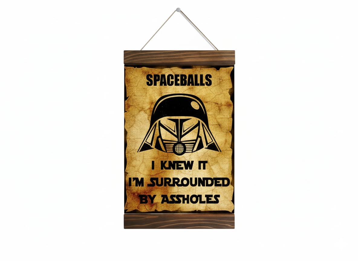Spaceballs Dark Helmet canvas print 8.7x11.8 inches