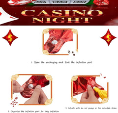 Spade balloon from poker casino decoration