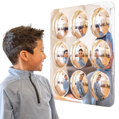 Spark & Wow sensory wall toddler mirror large 9 bubbles dome 1