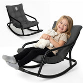 Special Supplies sensory tufted rocking chair for kids charcoal age 3 plus