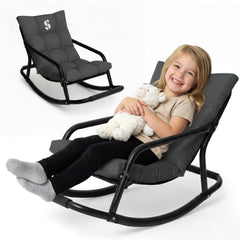 Special Supplies sensory tufted rocking chair for kids charcoal age 3 plus
