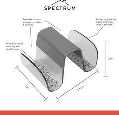 Sponge and brush holder with drainage holes
