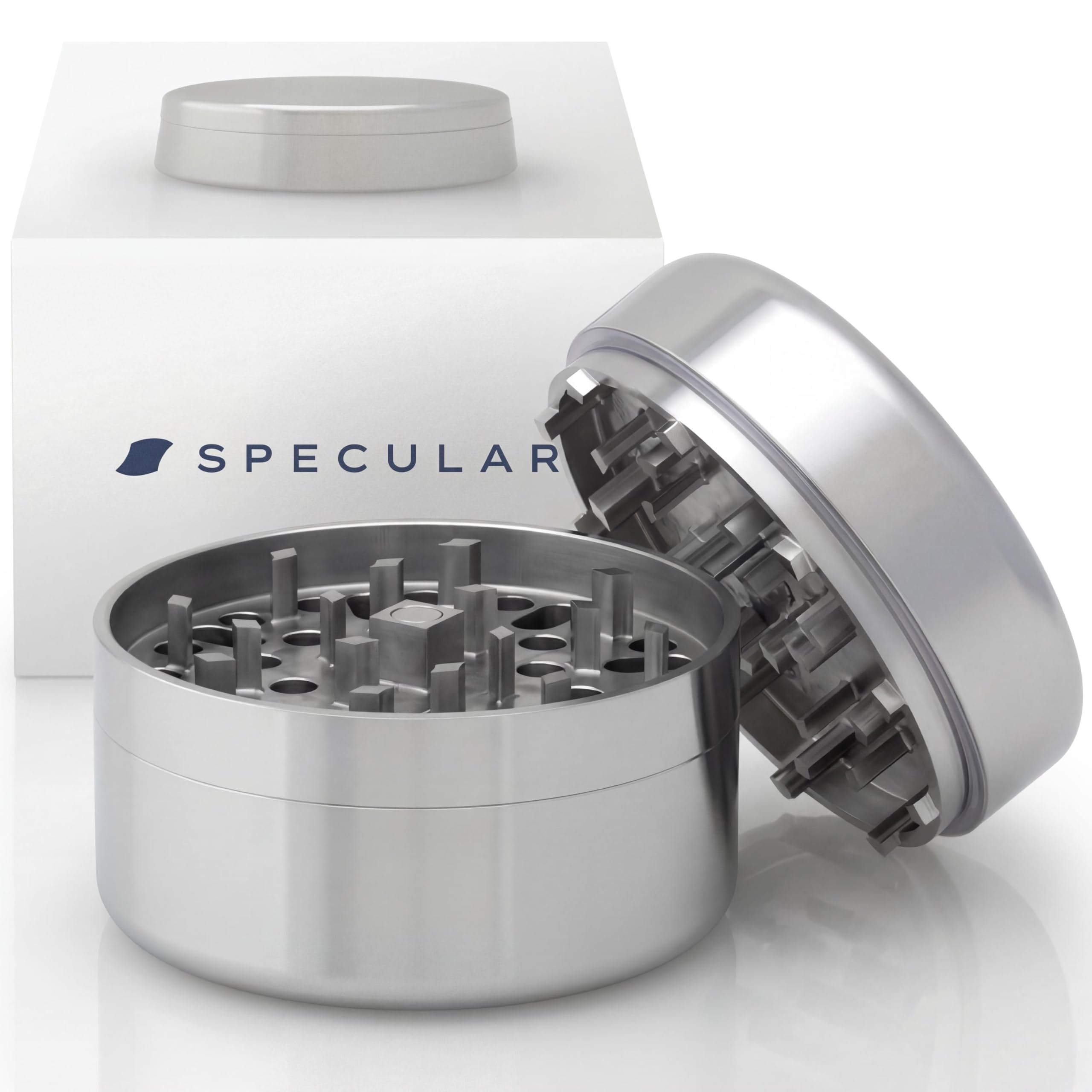 Specular OG1 304 stainless steel sage herb grinder top view