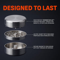 Specular OG1 sage herb grinder magnetic closure open