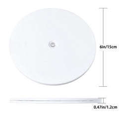 Spice organizer turntable 6 inch White acrylic