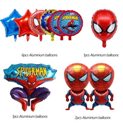 10 Piece Spider Aluminum Balloon Set 3D cartoon balloons