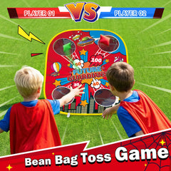 3-in-1 design highlighted on Spider Bean Bag Toss Game