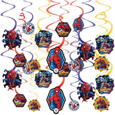 Spider-Man Webbed Wonder Swirl Value Pack 12 piece hanging decorations