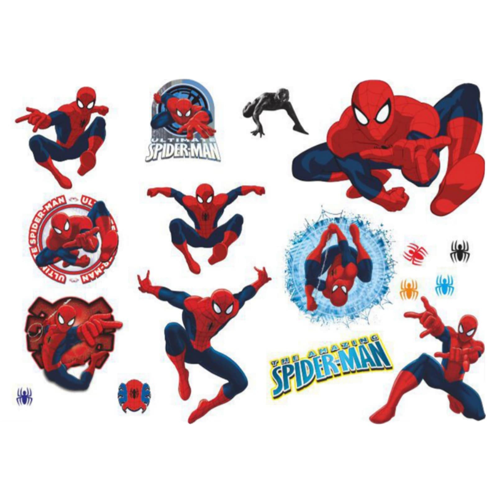 Spider Wall Stickers set displayed on wall 43 x 70 cm