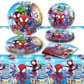 Spidey Birthday Decorations kit plates napkins tablecover