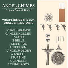 Brass and Silver Swedish Christmas decor chimes