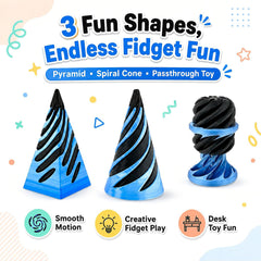 spiral cone passthrough fidget close up