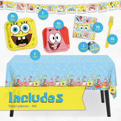 Spongebob Birthday Decorations tablecloth 54x84 inches