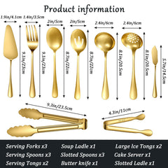 Spoon 8.7 inch with gold finish