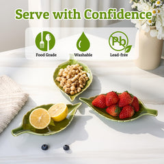 Leaf shaped spoon rest 8.3 x 4.4 inches fits utensils