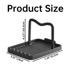 Foldable spoon rest expanded to 7.2 inches for utensils