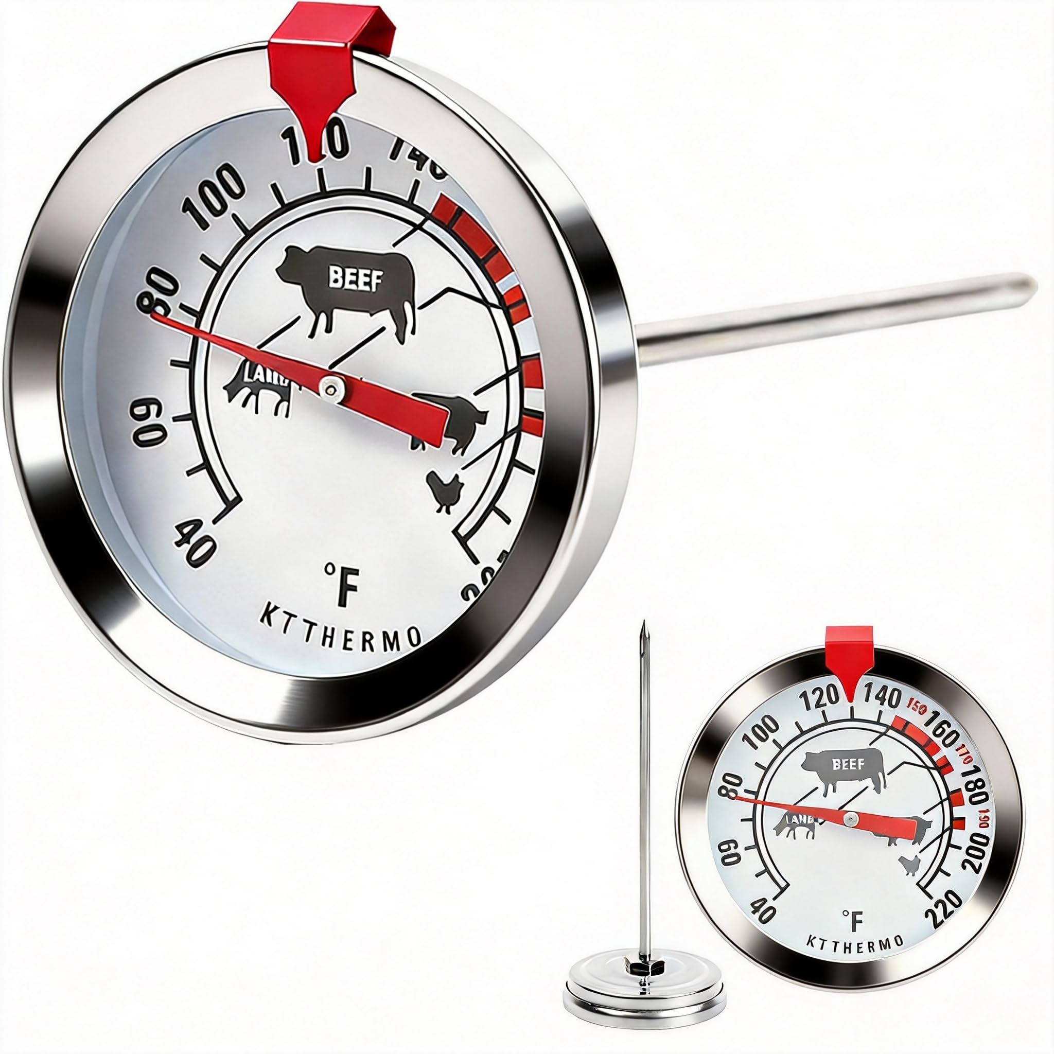 SPOROLWE Meat Thermometer large 2 inch dial