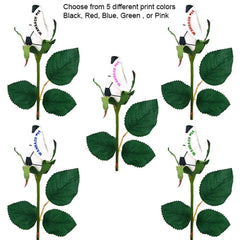 Two-line message can be printed on one petal of the soccer rose