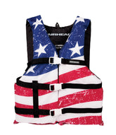 Sportstuff Stars & Stripes Life Jacket open sided design for adults and kids