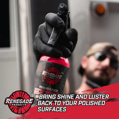 Polishing aluminum surface with Renegade EZ Red Sprayable Metal Polish