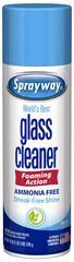 Sprayway glass cleaner bottle with foaming spray