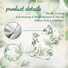 Spring green eucalyptus leaves design for farmhouse dining table decor