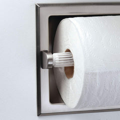 Durable plastic and steel toilet roll holder