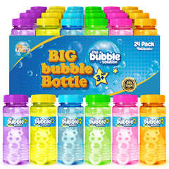 Springflower bubble bottles with wand set of 24