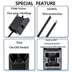 IP67 waterproof and dustproof protection for outdoor use