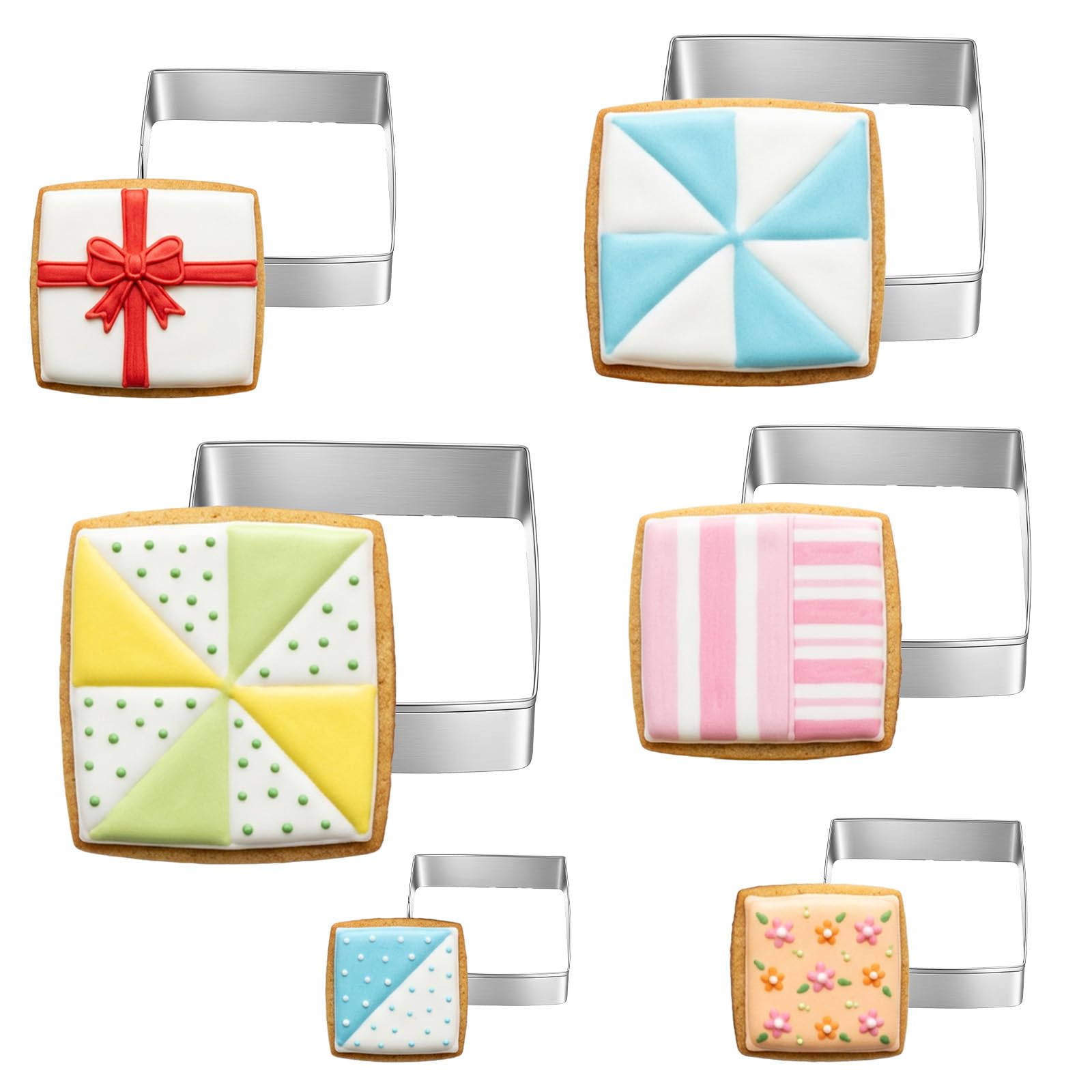 Square cookie cutter set 1.5 inch size
