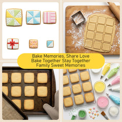 Square cookie cutter set 3 inch size