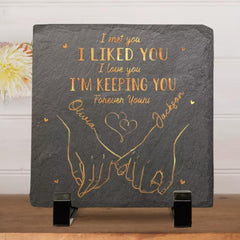 Natural slate square shaped garden stone with hand-finished edges