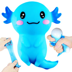 Blue squishy animals stress ball figurine front view