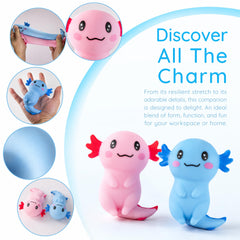 Pink version of kawaii stress ball figurine decorative display